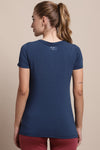 Round Neck Blue T Shirt For Women