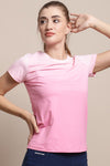 Pink Round Neck T Shirt For Women