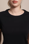 Half Sleeve Black T Shirt For Women