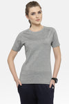 Women Grey Half Sleeve T-Shirt