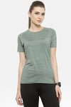 Dark Grey Stylish T-Shirt For Women