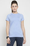 Sky Blue Basic T Shirts For Women