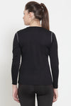 Black Full Sleeve Gym T-Shirts For Women