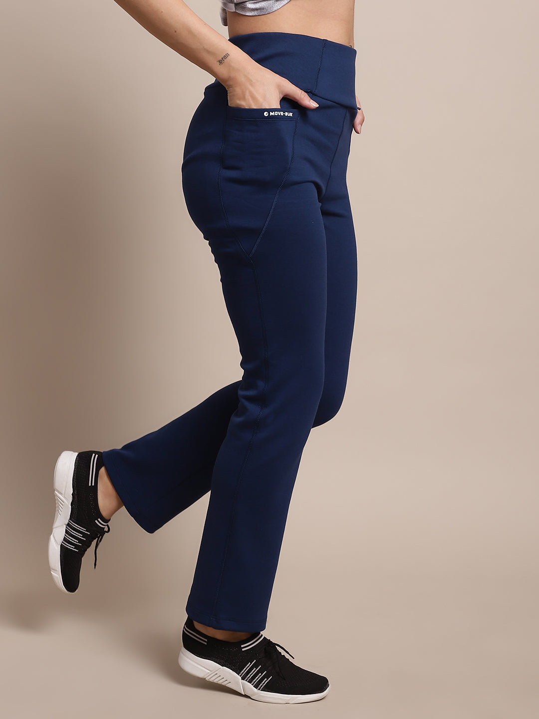 Blue Yoga Pants For Women With Pocket  bukkumstore