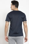 Men Navy Blue Training T-Shirt