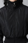 Black Cropped Bomber Jacket for Women |  Winter Jacket