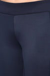 Women Navy Blue Solid Tights